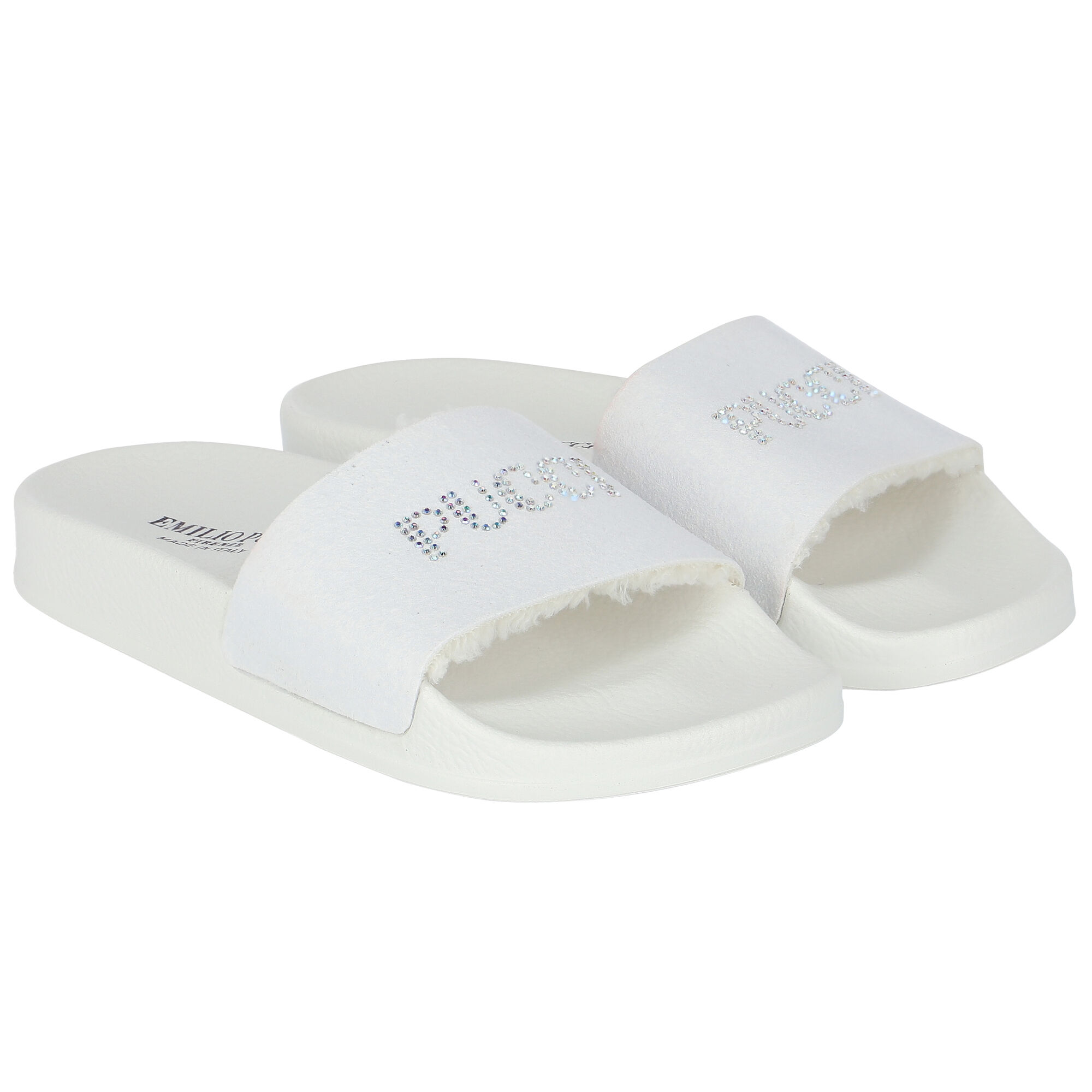 Girls white sliders store