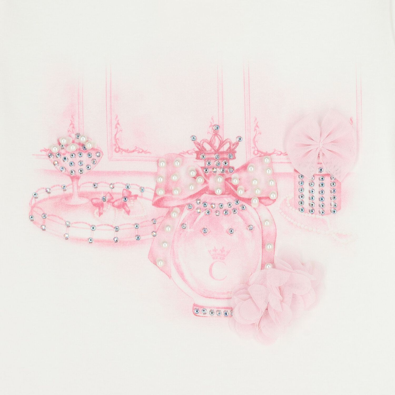 Girls Pink Diamantes Leggings Set, 1, hi-res