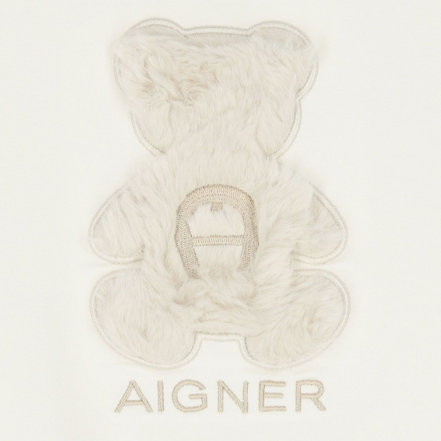 Younger Ivory Ivory Faux Fur Teddy Bear Logo Sweatshirt, 1, hi-res