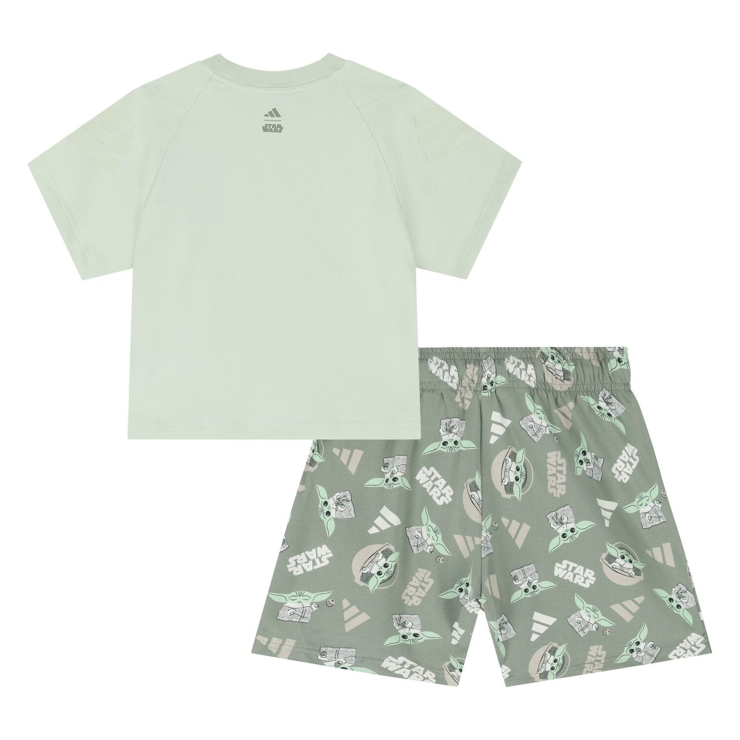 Boys Green Logo Stars Wars Shorts Set, 1, hi-res
