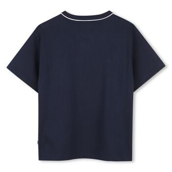 Boys Navy Blue Logo T-Shirt