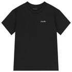 Boys Black Logo T-Shirt, 1, hi-res