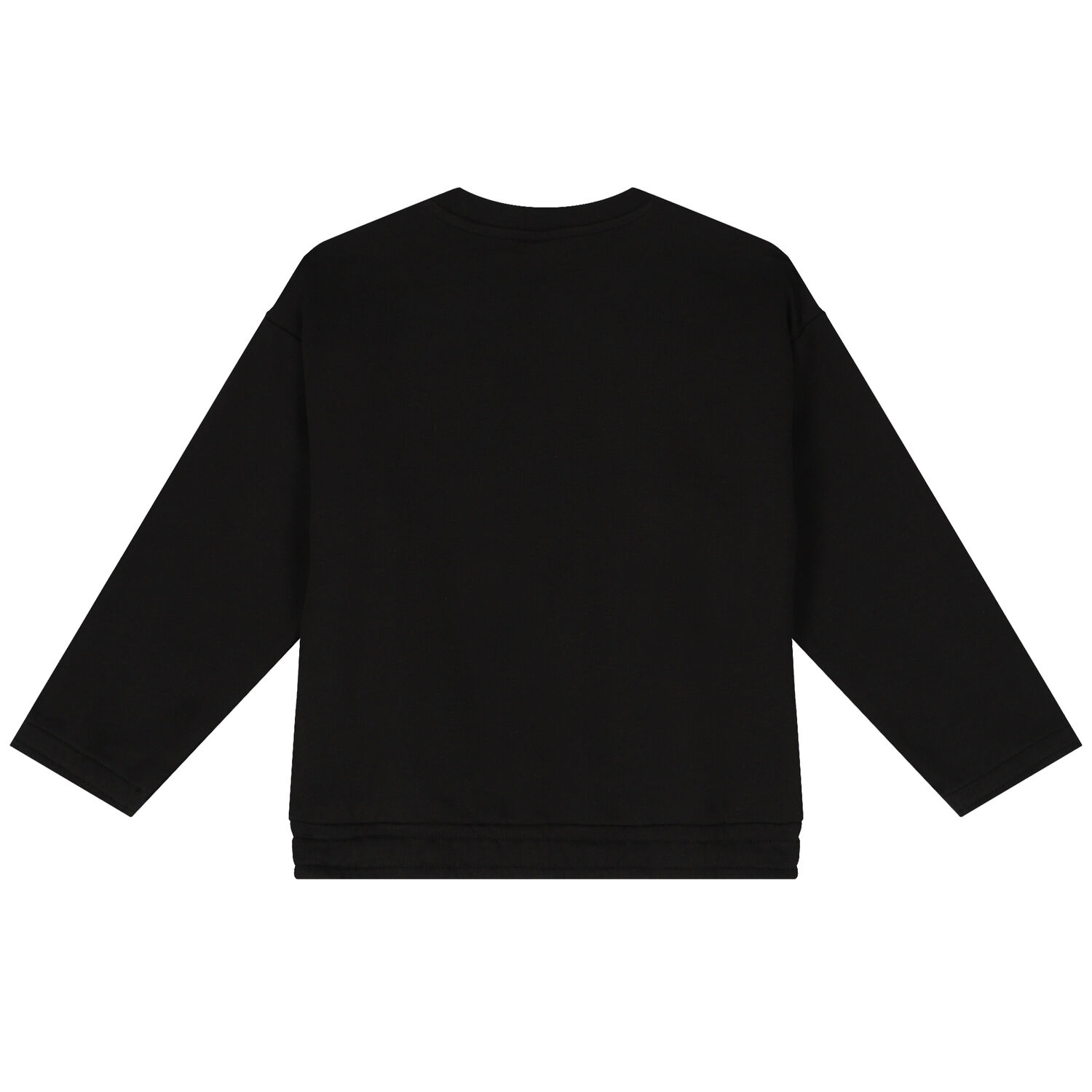 Girls Black Logo Sweatshirt, 1, hi-res image number null