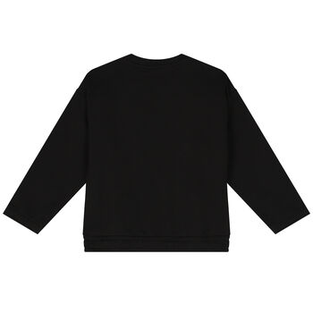 Girls Black Logo Sweatshirt