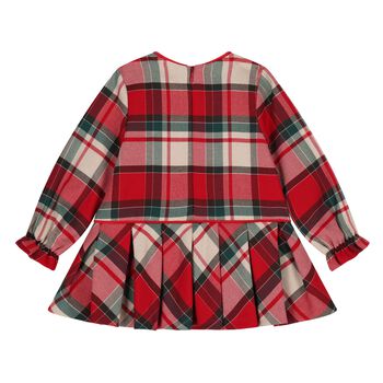 Younger Girls Red Tartan Dress