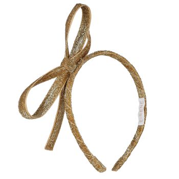 Girls Gold Bow Headband