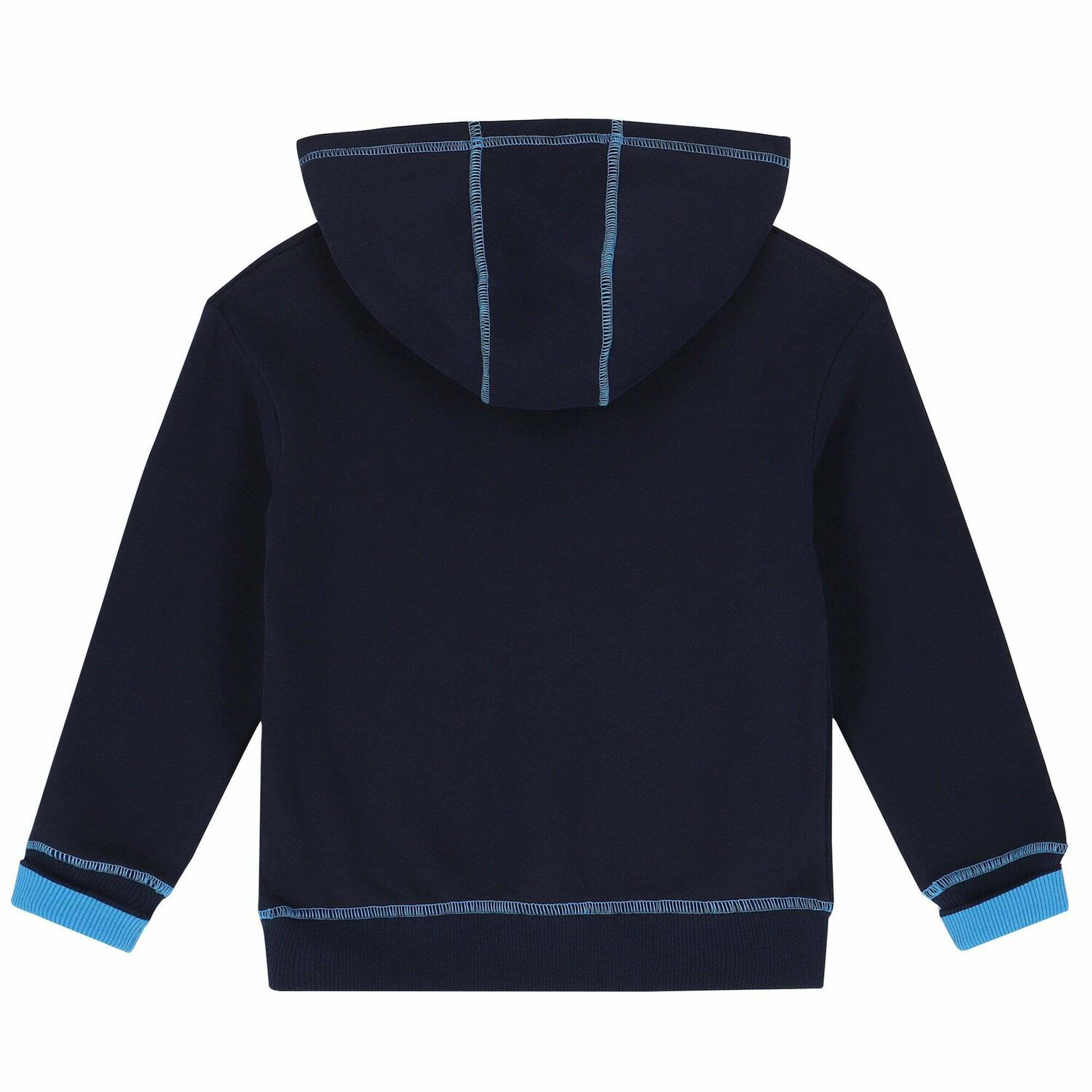 Boys Navy Logo Hooded Top, 1, hi-res image number null