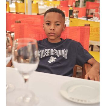 Boys Navy Blue Logo T-Shirt