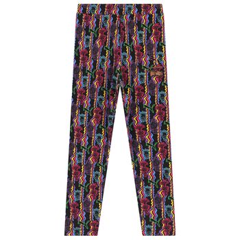 Girls Black Trolls Logo Leggings