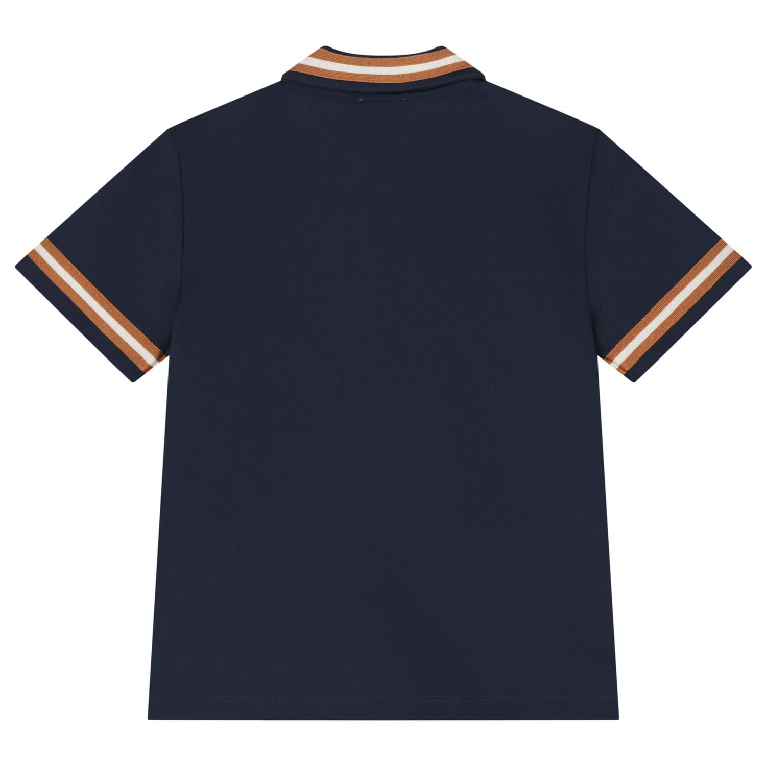 Boys Navy Blue Logo Polo Shirt, 1, hi-res