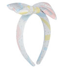Girls White Bow Headband, 1, hi-res