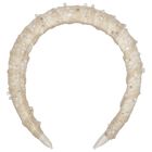 Girls Beige Pearl Embellished Headband, 2, hi-res