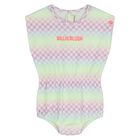 Younger Girls Multi-Coloured Checkered Playsuit, 1, hi-res