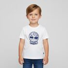 Younger Boys White Logo T-Shirt, 1, hi-res