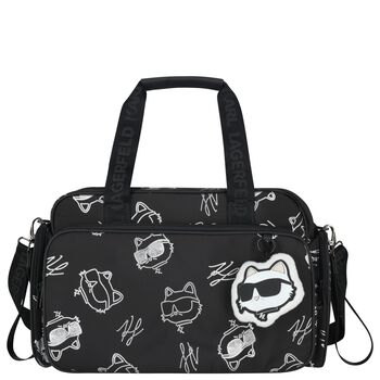 Black & White Choupette Logo Baby Changing Bag ( 37cm )