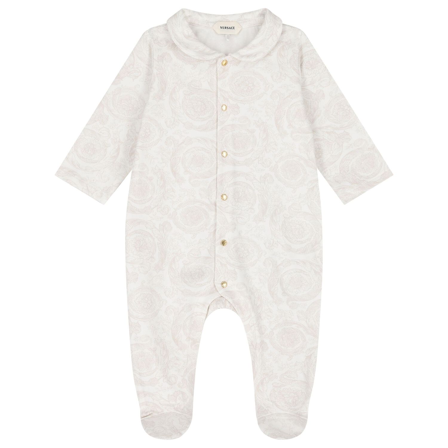Ivory & Beige Barocco Babygrow Gift Set, 1, hi-res