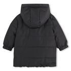 Younger Boys White & Black Ikonik Karl Reversible Puffer Jacket, 1, hi-res