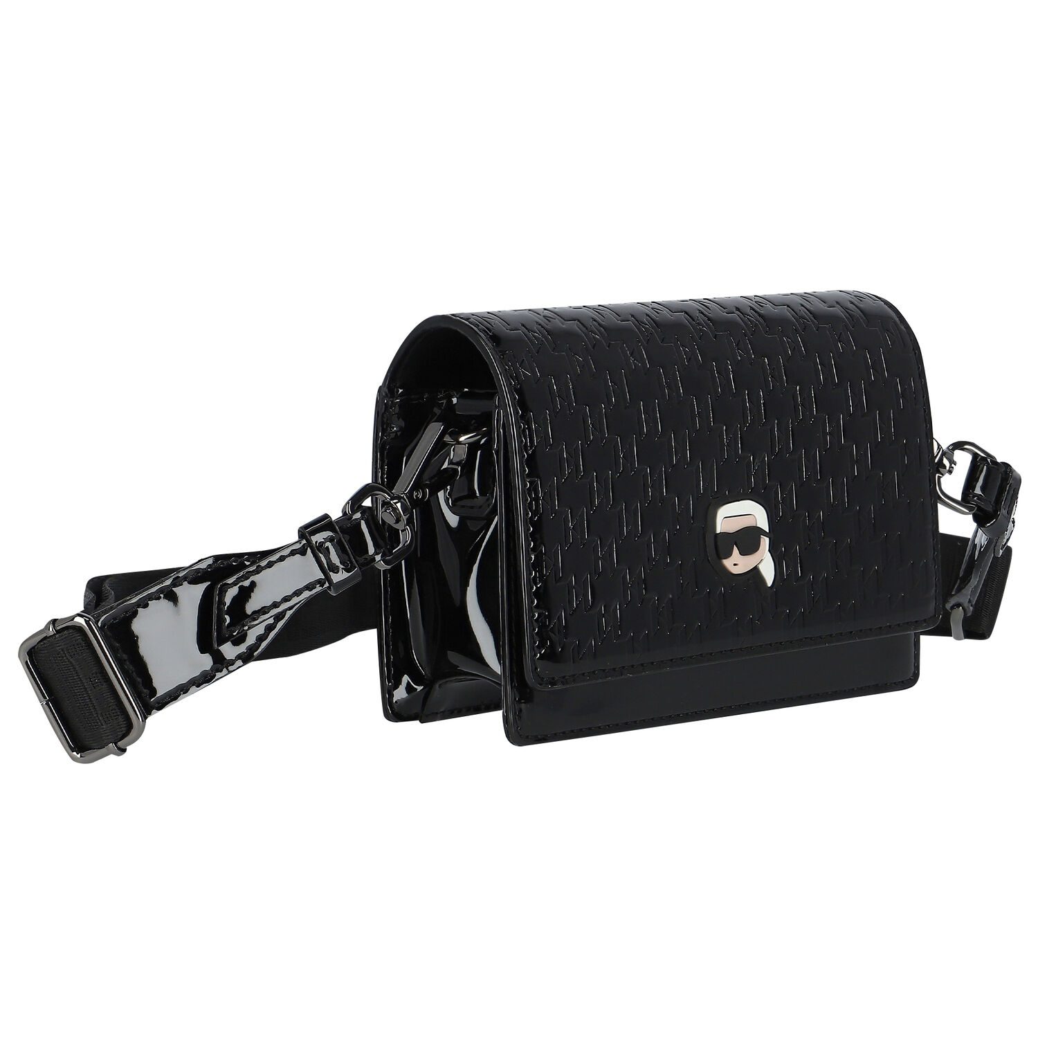 Girls Black Logo Handbag, 1, hi-res