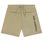 Boys Green Logo Shorts, 2, hi-res