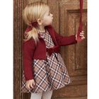 Baby Girls Red Faux Fur Cardigan, 1, hi-res
