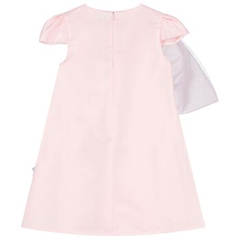 Girls Pink Bow Dress
