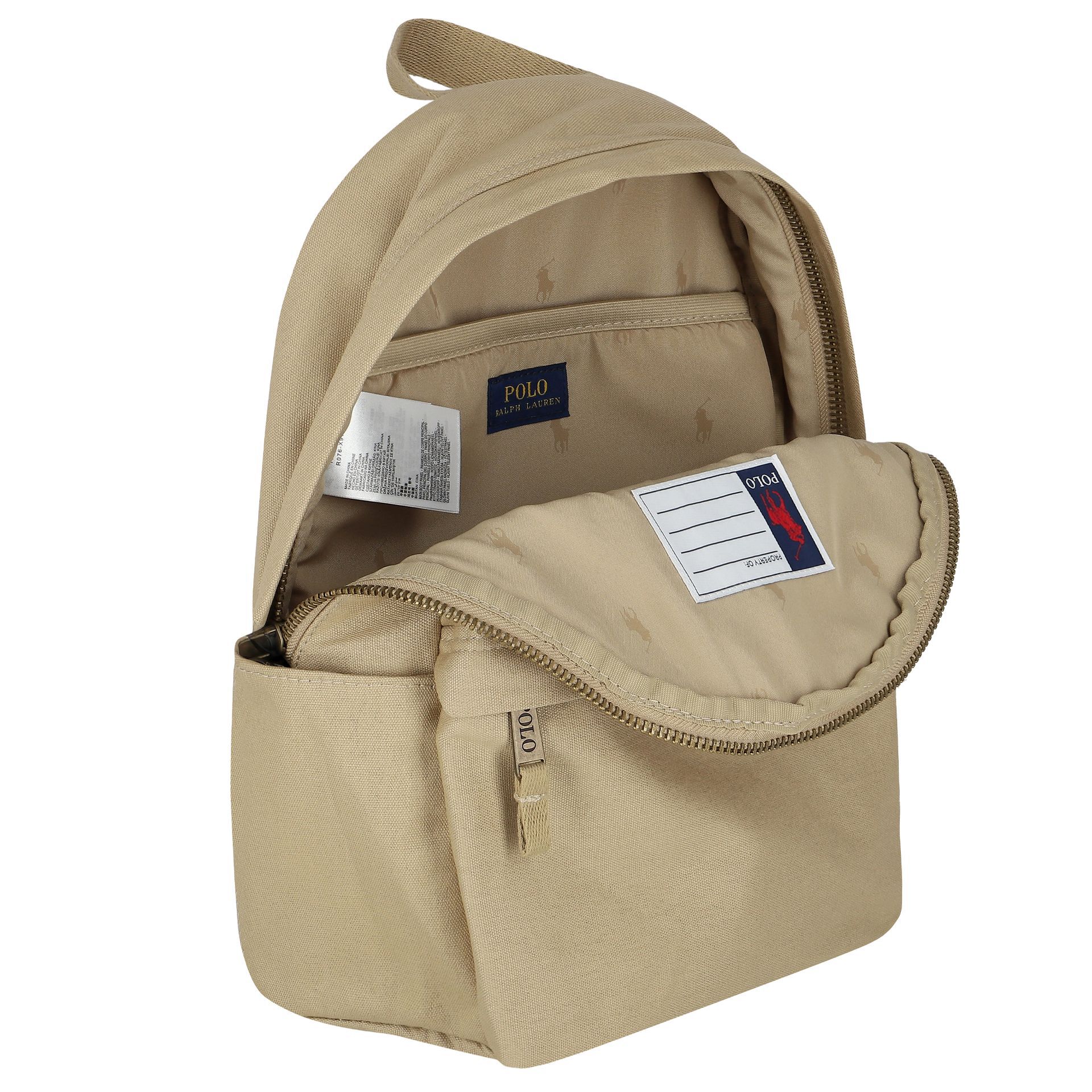 Ralph Lauren Boys Beige Polo Bear Backpack | Junior Couture USA