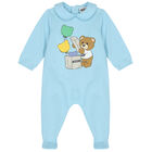 Blue Teddy Bear Logo Babygrow Gift Set, 3, hi-res