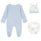 Baby Girls White & Blue Balloon Babygrow Gift Set, 2, hi-res