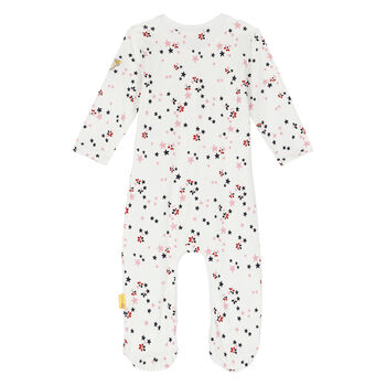 Baby Girls White Stars Babygrow
