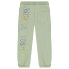 Boys Green Logo Joggers, 1, hi-res