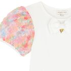 Girls Ivory & Pink Tulle Skirt Set, 1, hi-res