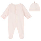 Pink Logo Babygrow Set, 1, hi-res