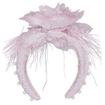 Girls Pink Flower Headband