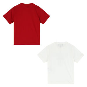 Boys White & Red Logo T-Shirt (2-Pack)