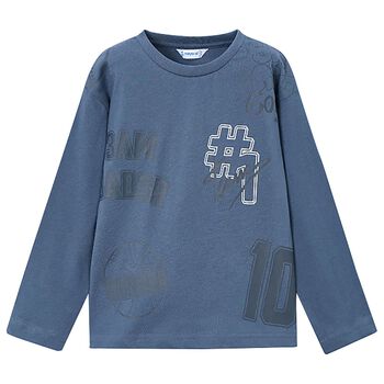 Boys Blue Long Sleeve Top