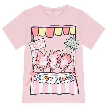 Girls Pink Cotton Candy T-Shirt