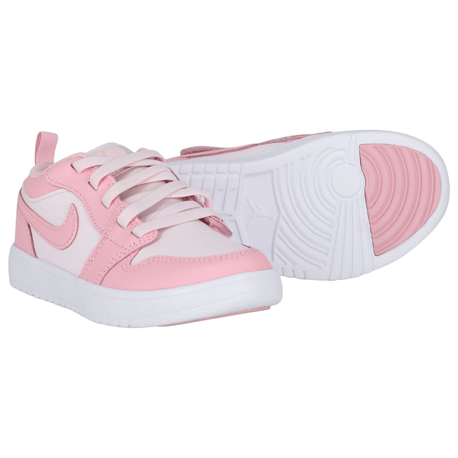 Girls Pink & White Air Jordan 1 Low Alt Trainers, 4, hi-res