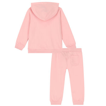 Younger Girls Pink Logo Tracksuit