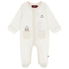 Ivory Teddy Bear Logo Babygrow, 1, hi-res