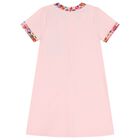 Girls Pink Logo Dress, 2, hi-res