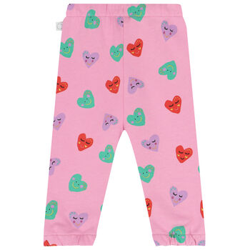 Younger Girls Pink Hearts Joggers