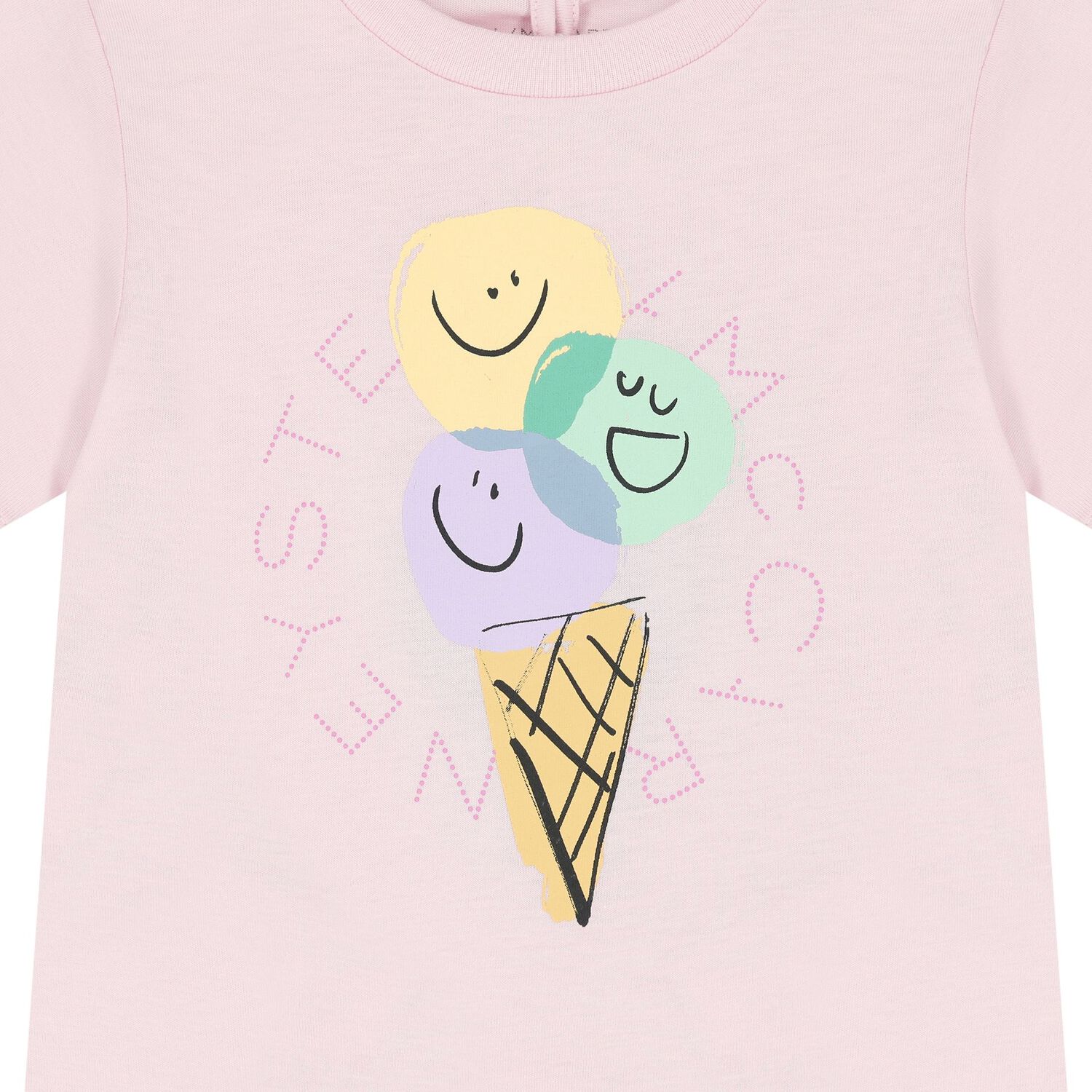 Younger Girls Pink Logo Ice Cream T-Shirt, 1, hi-res image number null