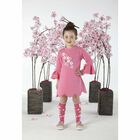 Girls Pink Cotton Dress, 1, hi-res