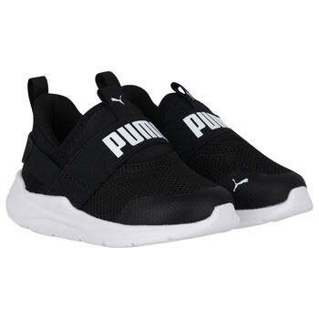 Younger Black Soft Wired 2 Sliptech Trainers
