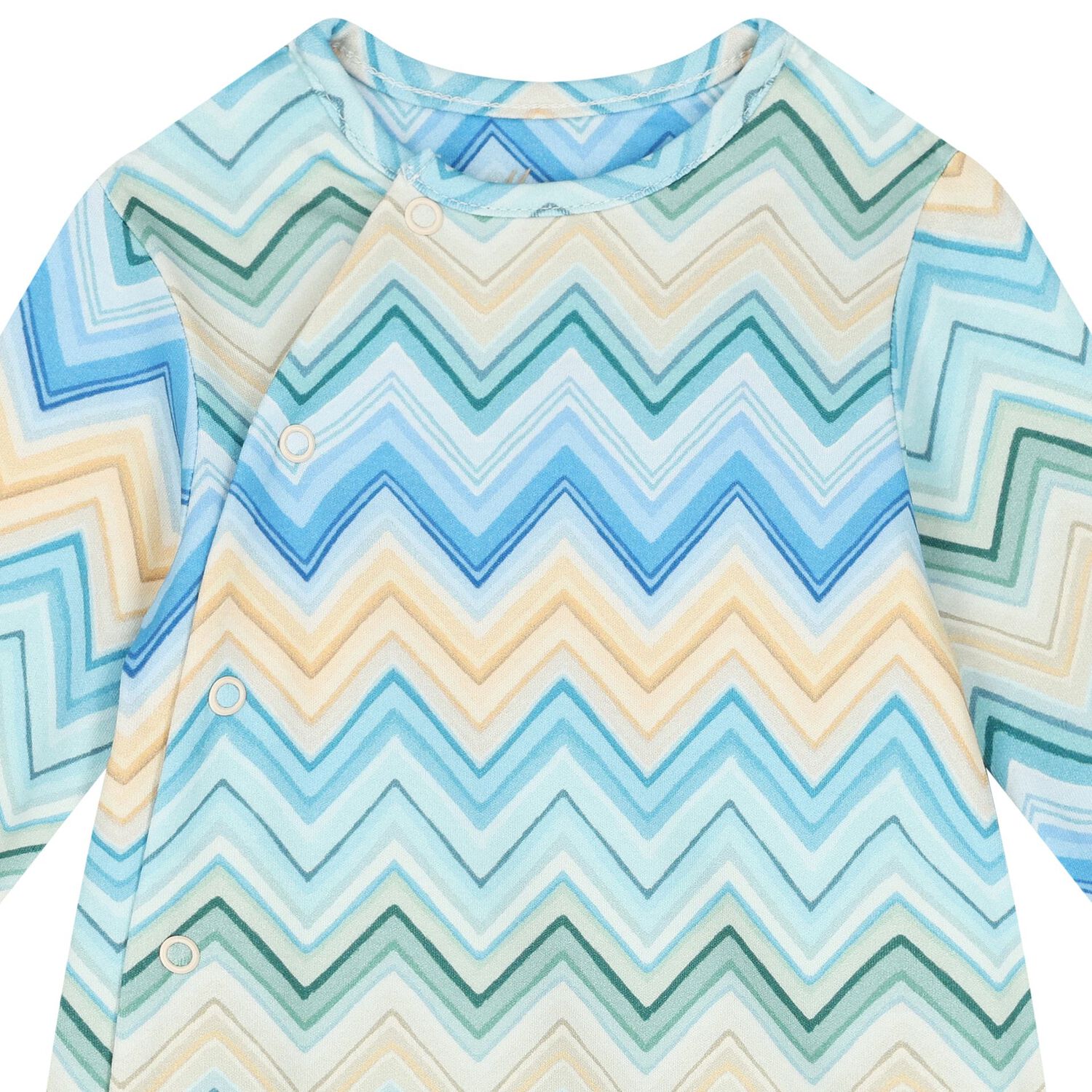 Blue & Yellow Zig Zag Babygrow, 1, hi-res