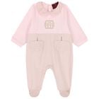 Baby Girls Pink & Gold Logo Babygrow Gift Set, 1, hi-res
