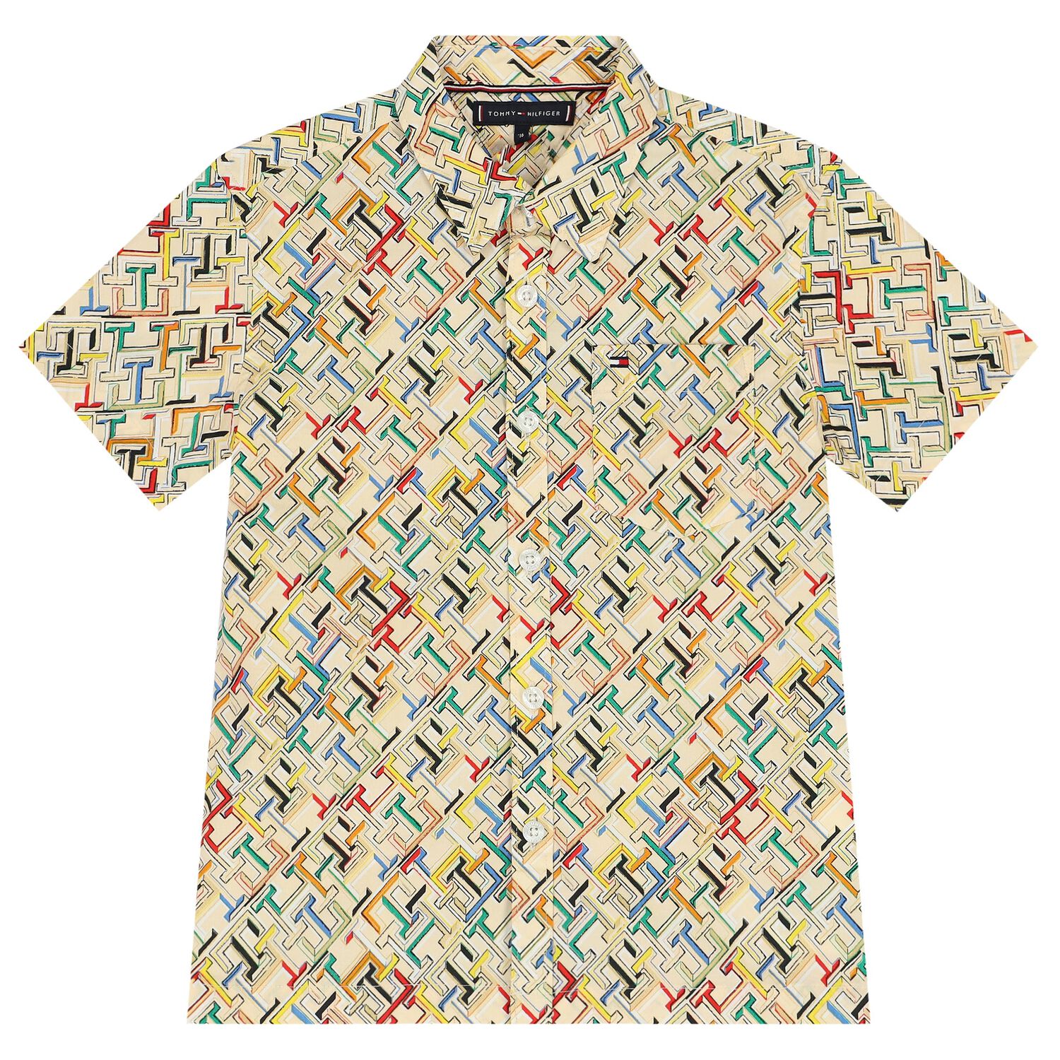 Boys Ivory Logo Shirt, 1, hi-res