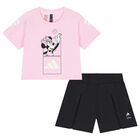 Girls Pink & Black Minnie Mouse Disney Shorts Set, 1, hi-res