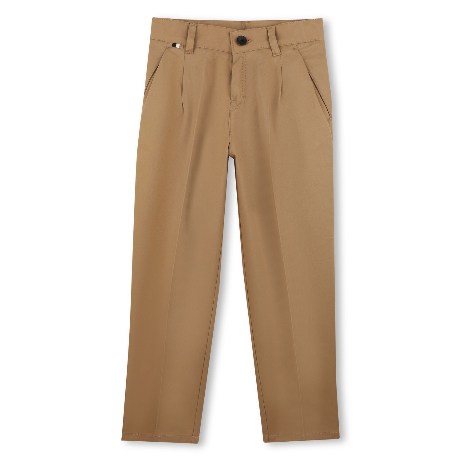 Boys Beige Chino Trousers, 1, hi-res