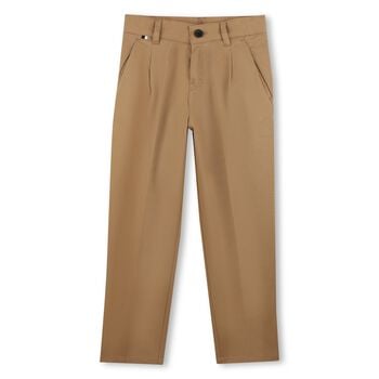 Boys Beige Chino Trousers